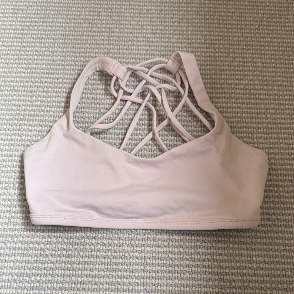 Lululemon Women's free to be Pink Strappy Sports Bra size 6